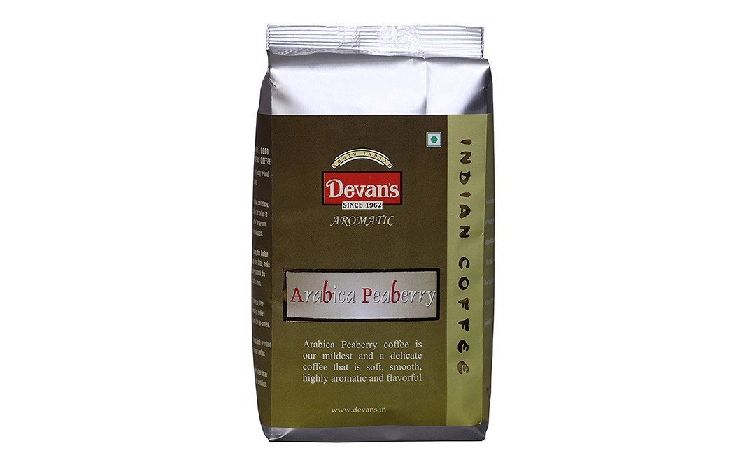 Devan's Arabica Peaburry, Indian Coffee Beans   Pack  500 grams